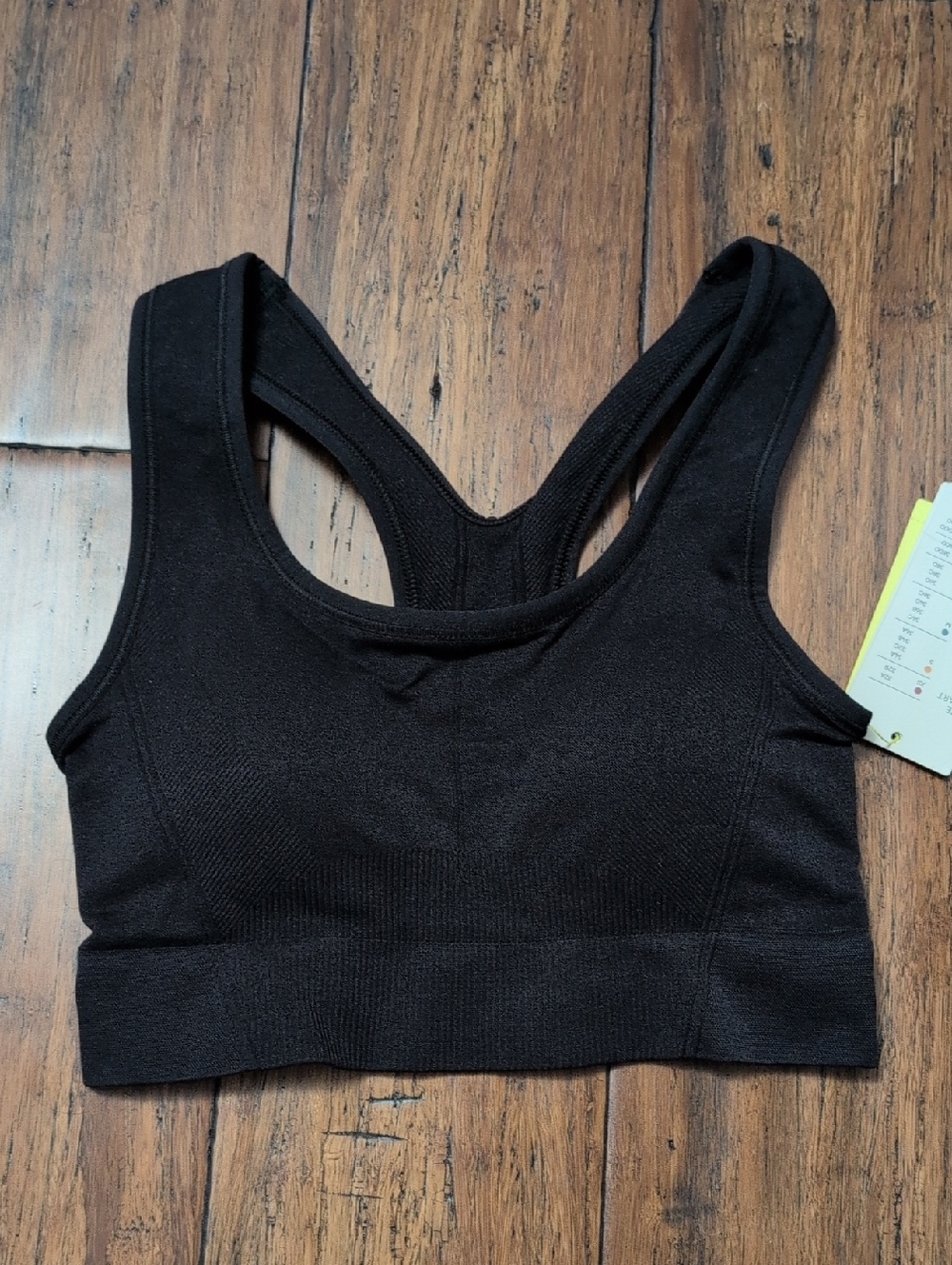 all in motion Black Seamless Racerback Sports Bra